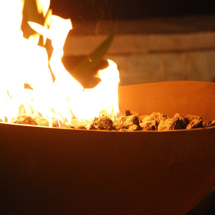 Fire Pit Art Scallop Fire Pit: Wood, Gas, or Propane Options