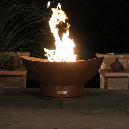 Fire Pit Art Scallop Fire Pit: Wood, Gas, or Propane Options