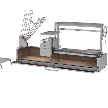 Tagwood BBQ 08SS Argentine Santa Maria Wood Fire & Charcoal Gaucho Built in Grill