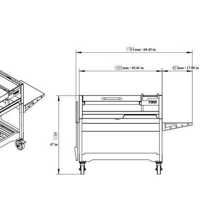 Tagwood BBQ 18S1 Argentine Wood Fire & Charcoal Gaucho Grill