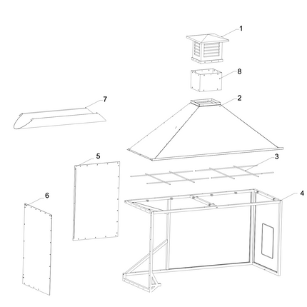 Tagwood BBQ ASH08 Built-in Smoke Hood