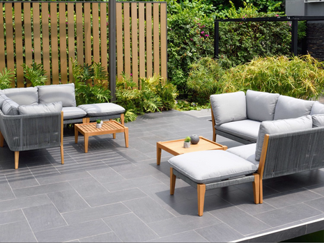 International Home Miami Amazonia Malmo 8 Piece Wood Outdoor Patio Lounge Set, Light Gray (Copy)
