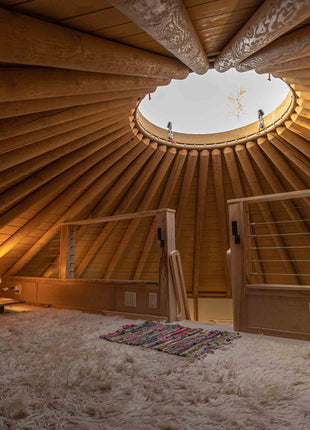 18 Wall Luxury Yurt-Cabin Kit with Solid Walls by Freedom Yurt-Cabins