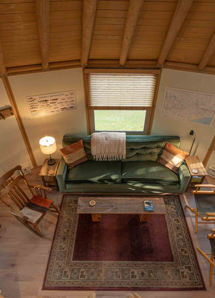 18 Wall Luxury Yurt-Cabin Kit with Solid Walls by Freedom Yurt-Cabins