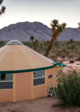 18 Wall Luxury Yurt-Cabin Kit with Solid Walls by Freedom Yurt-Cabins