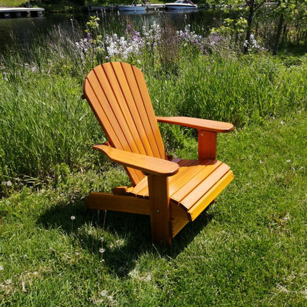 Best Adirondack Chair Co. Solid Wood Royal Upright Folding Adirondack Chair