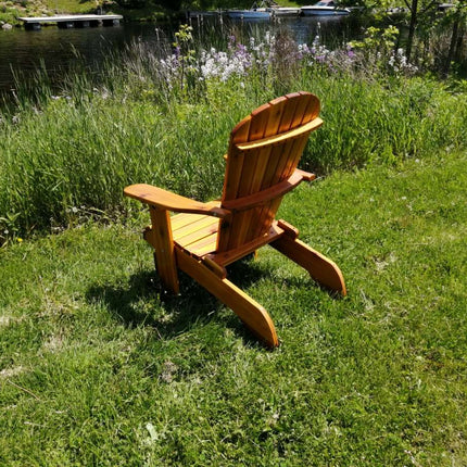 Best Adirondack Chair Co. Solid Wood Royal Upright Folding Adirondack Chair