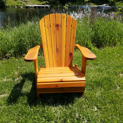 Best Adirondack Chair Co. Solid Wood Royal Upright Folding Adirondack Chair