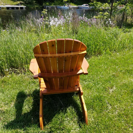 Best Adirondack Chair Co. Solid Wood Royal Upright Folding Adirondack Chair