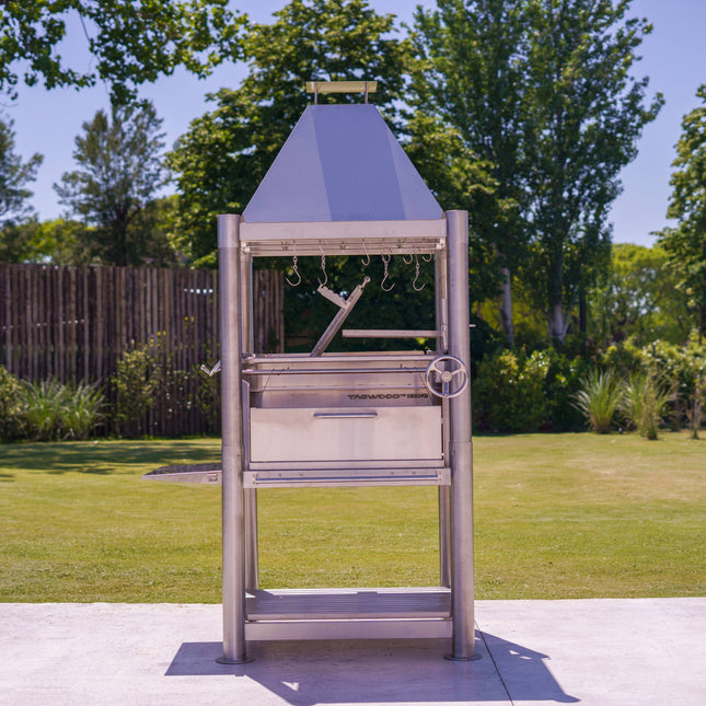 Tagwood BBQ 02SS Argentine Santa Maria Wood Fire & Charcoal Gaucho Grill all Stainless Steel PRE-ORDER