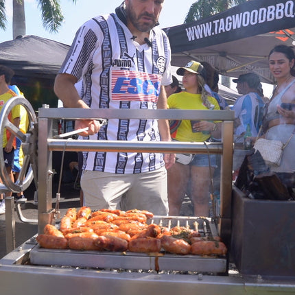 Tagwood BBQ 03SSMINI Argentine Santa Maria Wood Fire & Charcoal Gaucho Grill