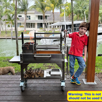 Tagwood BBQ 03SSMINI Argentine Santa Maria Wood Fire & Charcoal Gaucho Grill