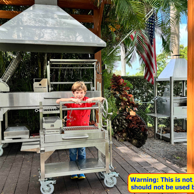 Tagwood BBQ 03SSMINI Argentine Santa Maria Wood Fire & Charcoal Gaucho Grill