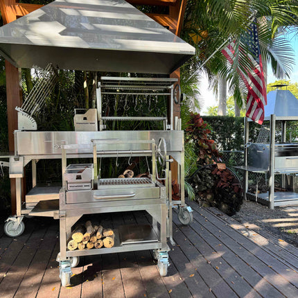 Tagwood BBQ 03SSMINI Argentine Santa Maria Wood Fire & Charcoal Gaucho Grill