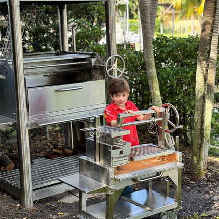 Tagwood BBQ 03SSMINI Argentine Santa Maria Wood Fire & Charcoal Gaucho Grill