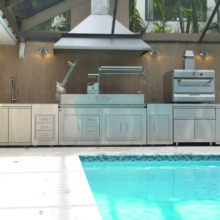 Tagwood BBQ 28SS Argentine Santa Maria Wood Fire & Charcoal Gaucho Built in Grill