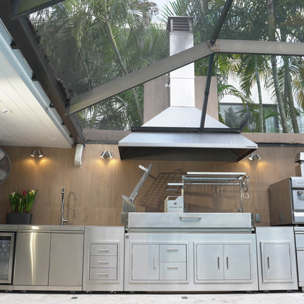 Tagwood BBQ 28SS Argentine Santa Maria Wood Fire & Charcoal Gaucho Built in Grill