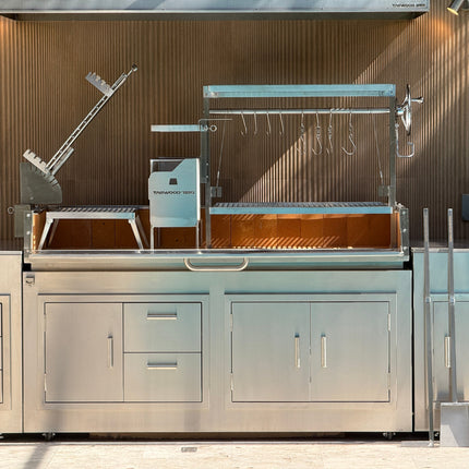 Tagwood BBQ 28SS Argentine Santa Maria Wood Fire & Charcoal Gaucho Built in Grill