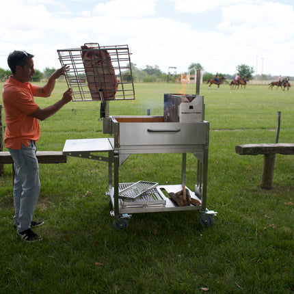 Tagwood BBQ 33SS Argentine Clamp Grill with firebox