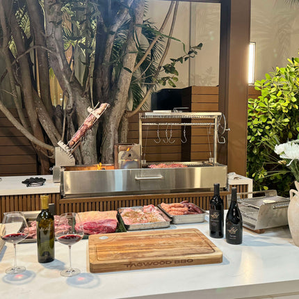 Tagwood BBQ 08SS Argentine Santa Maria Wood Fire & Charcoal Gaucho Built in Grill