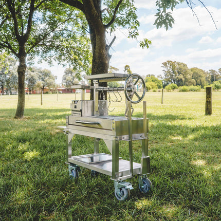 Tagwood BBQ 03SSMINI Argentine Santa Maria Wood Fire & Charcoal Gaucho Grill