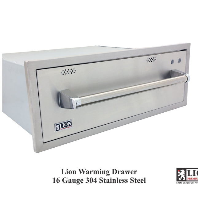 Lion Premium Grills 30-Inch Built-In Electric 120V Warming Drawer