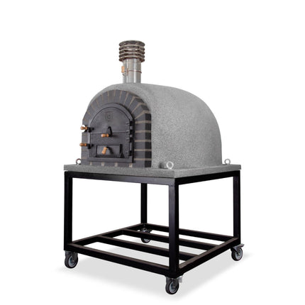 Traditional Wood Fired Brick Pizza Oven - Modern Royal w/Portable Steel Base