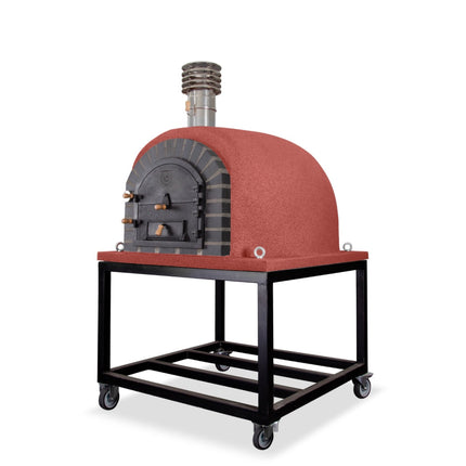Traditional Wood Fired Brick Pizza Oven - Modern Royal w/Portable Steel Base