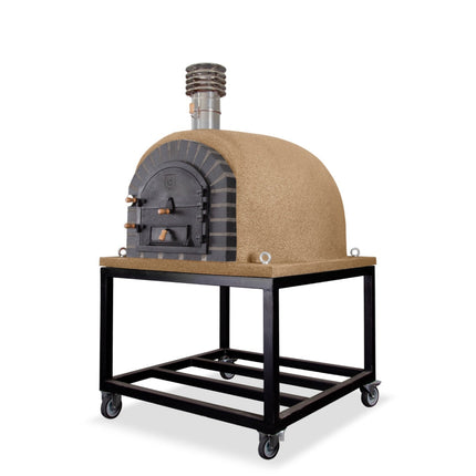 Traditional Wood Fired Brick Pizza Oven - Modern Royal w/Portable Steel Base