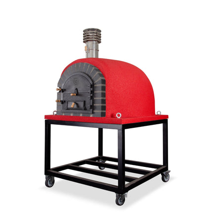 Traditional Wood Fired Brick Pizza Oven - Modern Royal w/Portable Steel Base