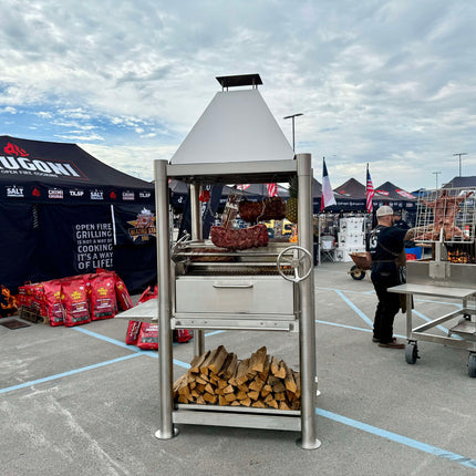 Tagwood BBQ 02SS Argentine Santa Maria Wood Fire & Charcoal Gaucho Grill all Stainless Steel PRE-ORDER