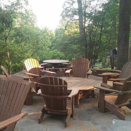Best Adirondack Chair Co. 7 Piece Solid Wood Adirondack Outdoor Lounge Set