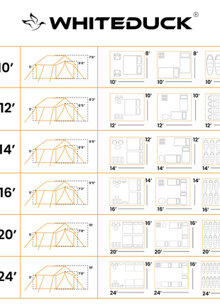 White Duck Outdoors 8'x10' Alpha Wall Tent