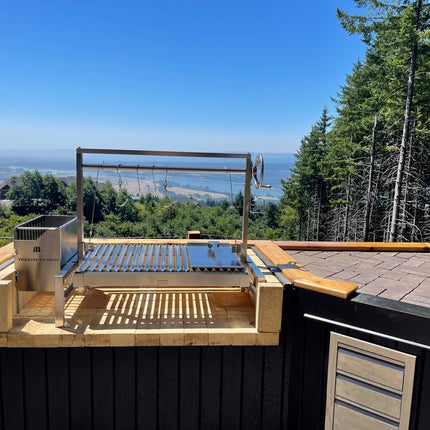 Tagwood BBQ 09SS Insert Style Argentine Santa Maria Wood Fire & Charcoal Gaucho Built in Grill