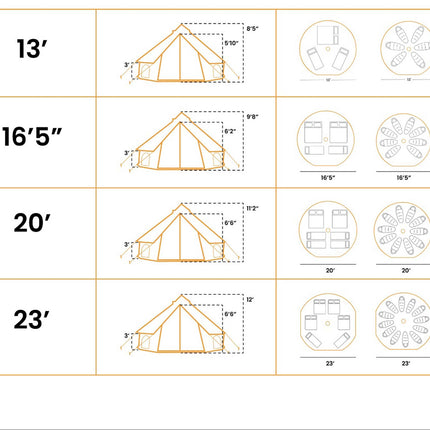 White Duck Outdoors Avalon Bell Tent | Various Sizes
