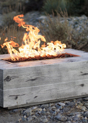 The Outdoor Plus 72" Coronado Woodgrain Concrete Fire Pit
