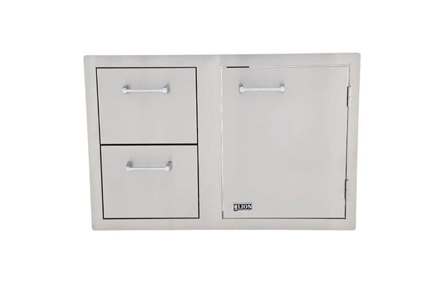 Lion Premium Grills 33-Inch Door & Double Drawer Combo