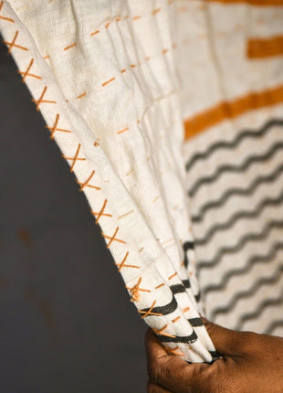Powered By People Rising Sun Linen Throw
