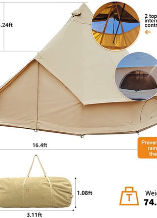 Khan C 500 Canvas Glamping Bell Tent