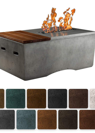 Slick Rock Concrete KOF48 Oasis Series 48-Inch Rectangle Fire Table