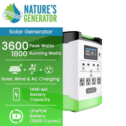 Nature's Generator Lithium 1800W Power Station