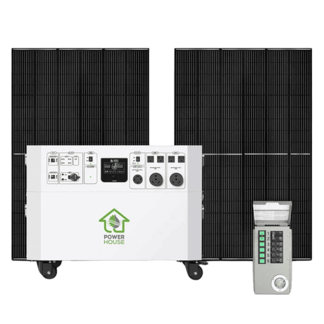 Nature’s Generator Powerhouse Whole Home Generator with Solar Panel and Transfer Switch