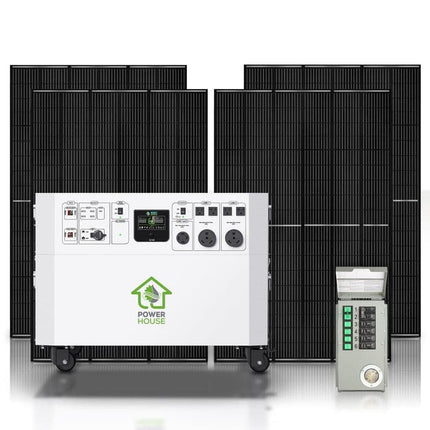 Nature’s Generator Powerhouse Whole Home Generator with Solar Panel and Transfer Switch
