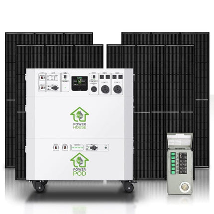 Nature’s Generator Powerhouse Whole Home Generator with Solar Panel and Transfer Switch
