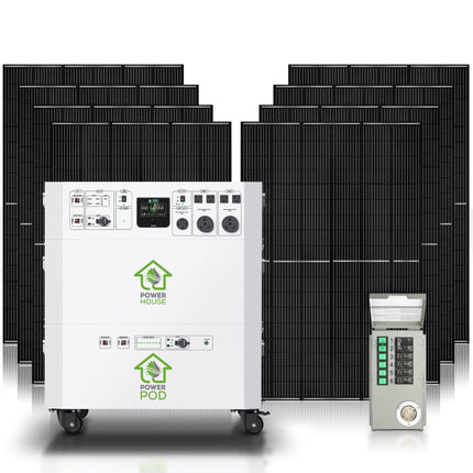 Nature’s Generator Powerhouse Whole Home Generator with Solar Panel and Transfer Switch