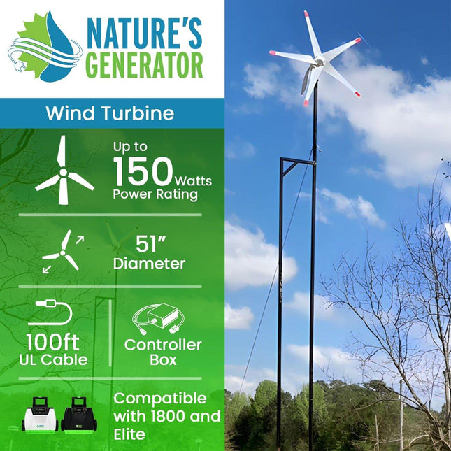 Nature's Generator 150W High Efficient Wind Turbine