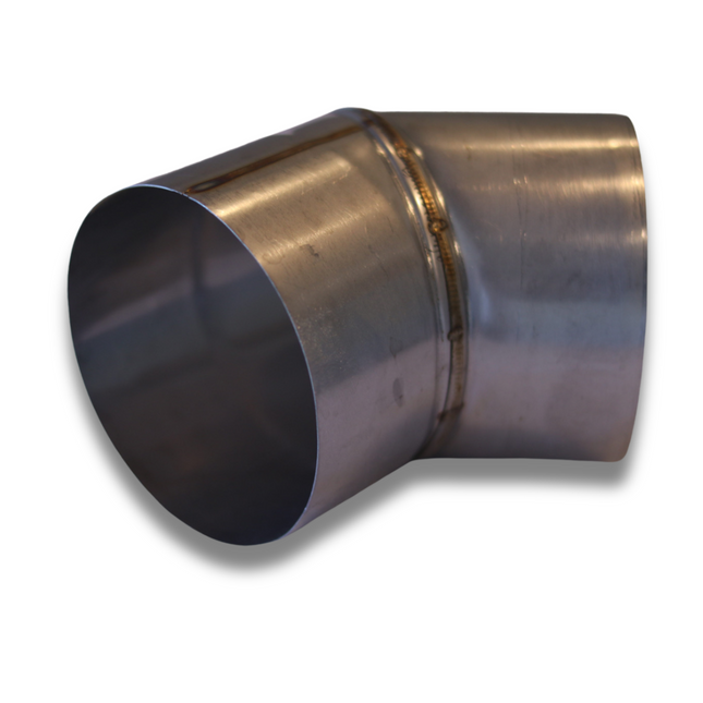 North Shore Sauna Angled Stove Chimney Pipe - 45 Degree Angle - 3.5”