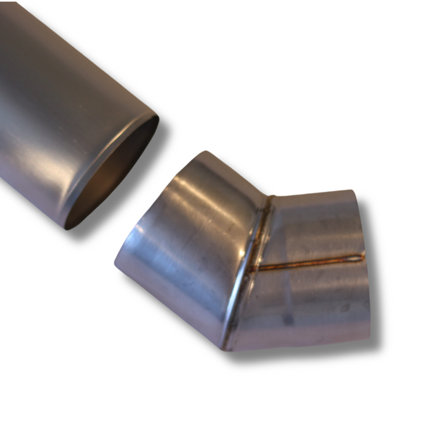 North Shore Sauna Angled Stove Chimney Pipe - 45 Degree Angle - 3.5”