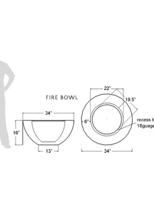 Slick Rock Concrete KOF34 Oasis Series 34-Inch Round Fire Pit