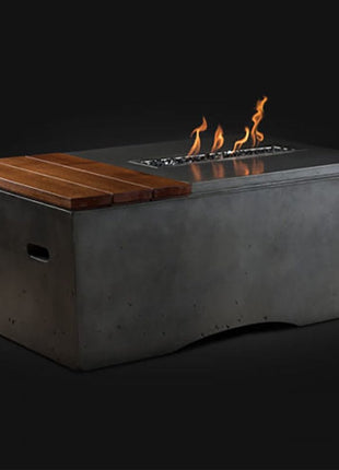 Slick Rock Concrete KOF48 Oasis Series 48-Inch Rectangle Fire Table